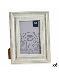 Cadre photo Blanc Beige Polyrésine 15,3 x 1,8 x 20,4 cm | Tienda24 Tienda24.eu