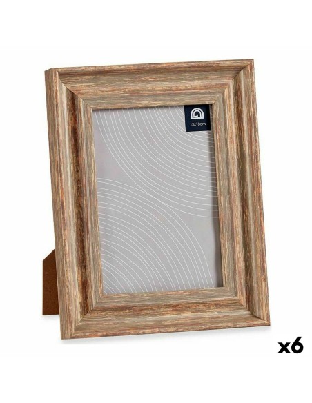 Cadre photo 19 x 2 x 24 cm Verre Bois Marron Cuivre Plastique (6 Unités) | Tienda24 Tienda24.eu