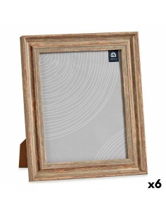 Cornice Portafoto 26 x 2 x 31 cm Cristallo Legno Marrone Rame Plastica (6 Unità) da Gift Decor, Cornici da parete e da tavolo...