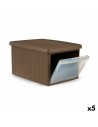 Aufbewahrungsbox mit Deckel Stefanplast Elegance Side Beige Kunststoff 29 x 21 x 39 cm (5 Stück) | Tienda24 Tienda24.eu