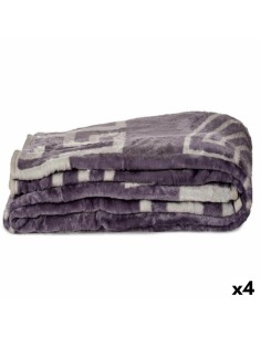 Coperta Grigio 220 x 240 x 0,5 cm (4 Unità) da Gift Decor, Coperte e copriletti - Ref: S3625674, Precio: 66,42 €, Descuento: %