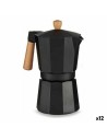 Cafetière Italienne Bois Aluminium 450 ml (12 Unités) | Tienda24 Tienda24.eu