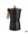 Cafetière Italienne Bois Aluminium 650 ml (12 Unités) | Tienda24 Tienda24.eu