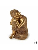 Figura Decorativa Buda Sentado Dorado 20 x 30 x 20 cm (4 Unidades) | Tienda24 Tienda24.eu