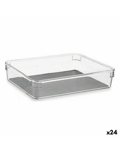 Contenitori per Cassetti Plastica riciclata Grigio 16 x 4,5 x 24 cm (24 Unità) da Kinvara, Ripiani e supporti - Ref: S3625781...