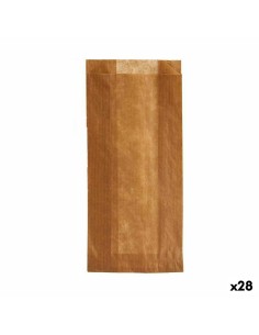 Set di Sacchetti Riutilizzabili per Alimenti Compostabile 10 x 34 cm Marrone Cellulosa (28 Unità) da Kinvara, Conservazione d...