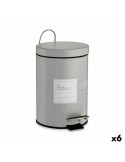 Poubelle à pédale Beauty Products Blanc Gris Acier Plastique 3 L (6 Unités) | Tienda24 Tienda24.eu