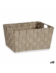 Cestino Multiuso Marrone Stoffa 5 L 30,4 x 14 x 20 cm (18 Unità) da Kipit, Contenitori senza coperchio - Ref: S3625820, Preci...