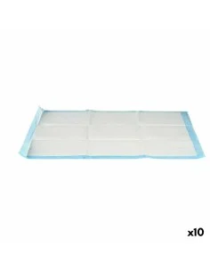 Empapador 60 x 90 cm Azul Blanco Papel Polietileno (10 Unidades) de Mascow, Pañales y alfombras sanitarias - Ref: S3625827, P...