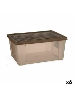 Conjunto de Baús 34,5 x 24,5 x 14 cm Bloemen lona DMF (2 Peças) | Tienda24 Tienda24.eu