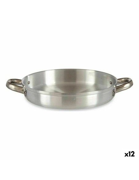 Sartén Plateado Aluminio 25 x 4,5 x 33 cm (12 Unidades) | Tienda24 Tienda24.eu