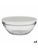 Fiambrera Redonda con Tapa Chefs Blanco 2,5 L 23,7 x 10,1 x 23,7 cm (4 Unidades) | Tienda24 Tienda24.eu