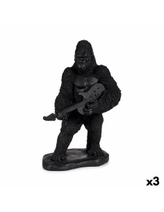 Statua Decorativa Gorilla Chitarre Nero 17,5 x 38 x 27 cm (3 Unità) da Gift Decor, Soprammobili - Ref: S3625905, Precio: 49,8...