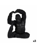 Statua Decorativa Yoga Gorilla Nero 15,2 x 31,5 x 26,5 cm (3 Unità) da Gift Decor, Soprammobili - Ref: S3625917, Precio: 43,4...