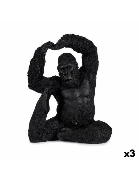 Statua Decorativa Yoga Gorilla Nero 15,2 x 31,5 x 26,5 cm (3 Unità) da Gift Decor, Soprammobili - Ref: S3625917, Precio: 43,4...