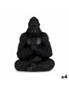 Decorative Figure Gorilla Yoga Black 16 x 28 x 22 cm (4 Units) | Tienda24 Tienda24.eu