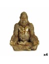 Decorative Figure Gorilla Yoga Golden 19 x 26,5 x 22 cm (4 Units) | Tienda24 Tienda24.eu