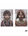 Set di 2 quadri Tela Africana 70 x 50 x 1,5 cm (6 Unità) da Gift Decor, Stampe e quadri su tela - Ref: S3626078, Precio: 76,8...