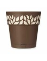 Self-watering flowerpot Stefanplast Cloe Brown Plastic 29 x 29 x 29 cm (6 Units) | Tienda24 Tienda24.eu