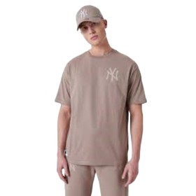 Camisola de Manga Curta Homem New Era ESSNTLS LC OS TEE NEYYAN 60435555 Cinzento de New Era, Camisolas desportivas - Ref: S20...