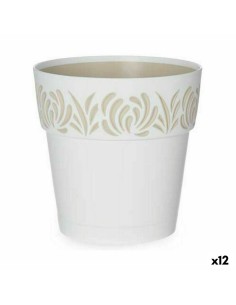 Pot Plastiken Blanc Plastique Carré Ø 38 cm | Tienda24 Tienda24.eu