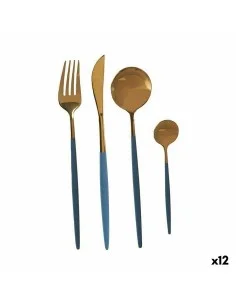 Cutlery Set Grey Golden Stainless steel (8 pcs) | Tienda24 Tienda24.eu