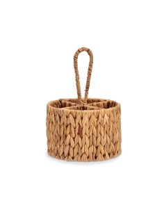 Lancheira Redonda com Tampa Bambu 17 x 7 x 17 cm (