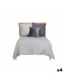 Bedspread (quilt) 180 x 260 cm Geometric Grey (4 Units) | Tienda24 Tienda24.eu