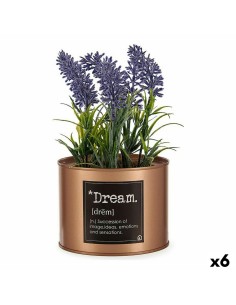 Plante décorative Polyester Polyéthylène Fer Fleur 12,5 x 12,5 x 37 cm | Tienda24 Tienda24.eu