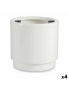 Self-watering flowerpot White polypropylene 32 x 30,5 x 32 cm (4 Units) | Tienda24 Tienda24.eu