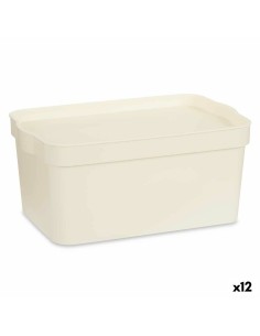 Jeu de Caisses de Rangement Empilables Gris foncé Carton (2 Unités) | Tienda24 Tienda24.eu