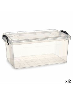 Scatola portaoggetti con coperchio Trasparente Plastica 13,7 L 27,5 x 18 x 42,5 cm (12 Unità) da Kipit, Scatole e cassapanche...