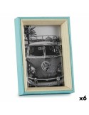 Marco de Fotos 3 x 17 x 12 cm Cristal Azul Blanco Madera MDF (6 Unidades) | Tienda24 Tienda24.eu