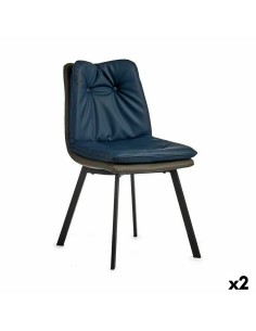 Sillón Trenzado Azul Marrón Acero 50 x 87 x 61 cm (2 Unidades) | Tienda24 Tienda24.eu