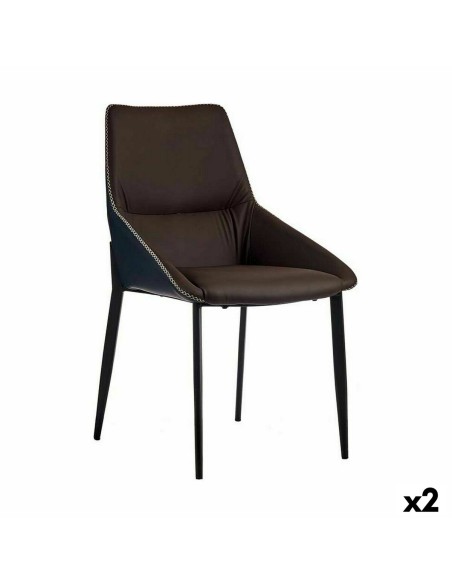 Sillón Trenzado Azul Marrón Acero 50 x 87 x 61 cm (2 Unidades) | Tienda24 Tienda24.eu