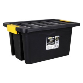 Storage Box with Lid Brico 40 L Black by Dem, Storage boxes and chests - Ref: S2201224, Price: 7,70 €, Discount: %