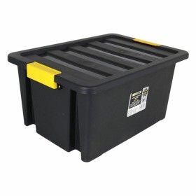 Storage Box with Lid Brico 55 L Black by Dem, Storage boxes and chests - Ref: S2201225, Price: 10,76 €, Discount: %