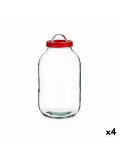 Vaso Coperchio con manico Rosso polipropilene 5 L 16,5 x 29 x 16,5 cm (4 Unità) da Vivalto, Conservazione di alimenti - Ref: ...