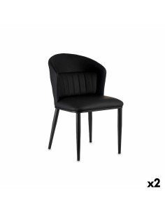 Sillón DKD Home Decor Negro Marrón Poliéster Hierro (64 x 74 x 79 cm) | Tienda24 Tienda24.eu