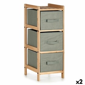 Chest of drawers Grey Wood Textile 28 x 70 x 29,5 