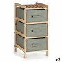 Chest of drawers Grey Wood Textile 36 x 66 x 34 cm