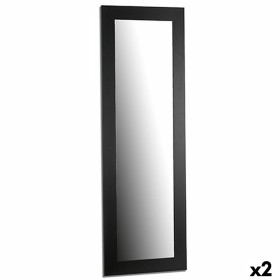 Espejo de pared Negro Madera Vidrio 52,5 x 154,5 x