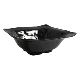 Salad Bowl AIR Porcelain Black (36,5 x 35,8 x 13,6 cm) by Inde, Bowls and large cups - Ref: S2206925, Price: 7,39 €, Discount: %