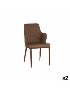 Silla DKD Home Decor Marrón Metal 76 x 76 x 89 cm | Tienda24 Tienda24.eu