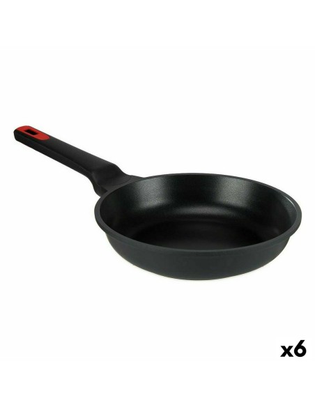 Pan Ø 24 cm Black Aluminium (6 Units) | Tienda24 Tienda24.eu