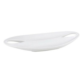 Plateau Etrusca Double Porcelaine Blanc (36,5 x 18 x 4,5 cm) de Inde, Plats et plateaux - Réf : S2208492, Prix : 2,29 €, Remi...