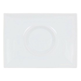 Assiette plate Gourmet Porcelaine Blanc (29,5 x 22 x 3 cm) de Inde, Plats et plateaux - Réf : S2208545, Prix : 4,15 €, Remise...