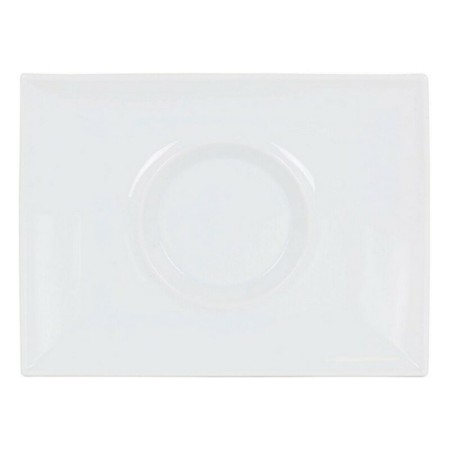 Flat plate Gourmet Porcelain White (29,5 x 22 x 3 cm) by Inde, Plates and dishes - Ref: S2208545, Price: 4,49 €, Discount: %