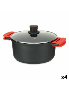 Caçarola com Tampa de Vidro BRA A270332 8,3 L Ø 32 cm Preto Metal Alumínio Alumínio fundido | Tienda24 Tienda24.eu