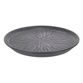 Flat plate Stoneware Lotus Porcelain Black (ø 23 x 2,5 cm) by Inde, Plates and dishes - Ref: S2208787, Price: 3,40 €, Discoun...